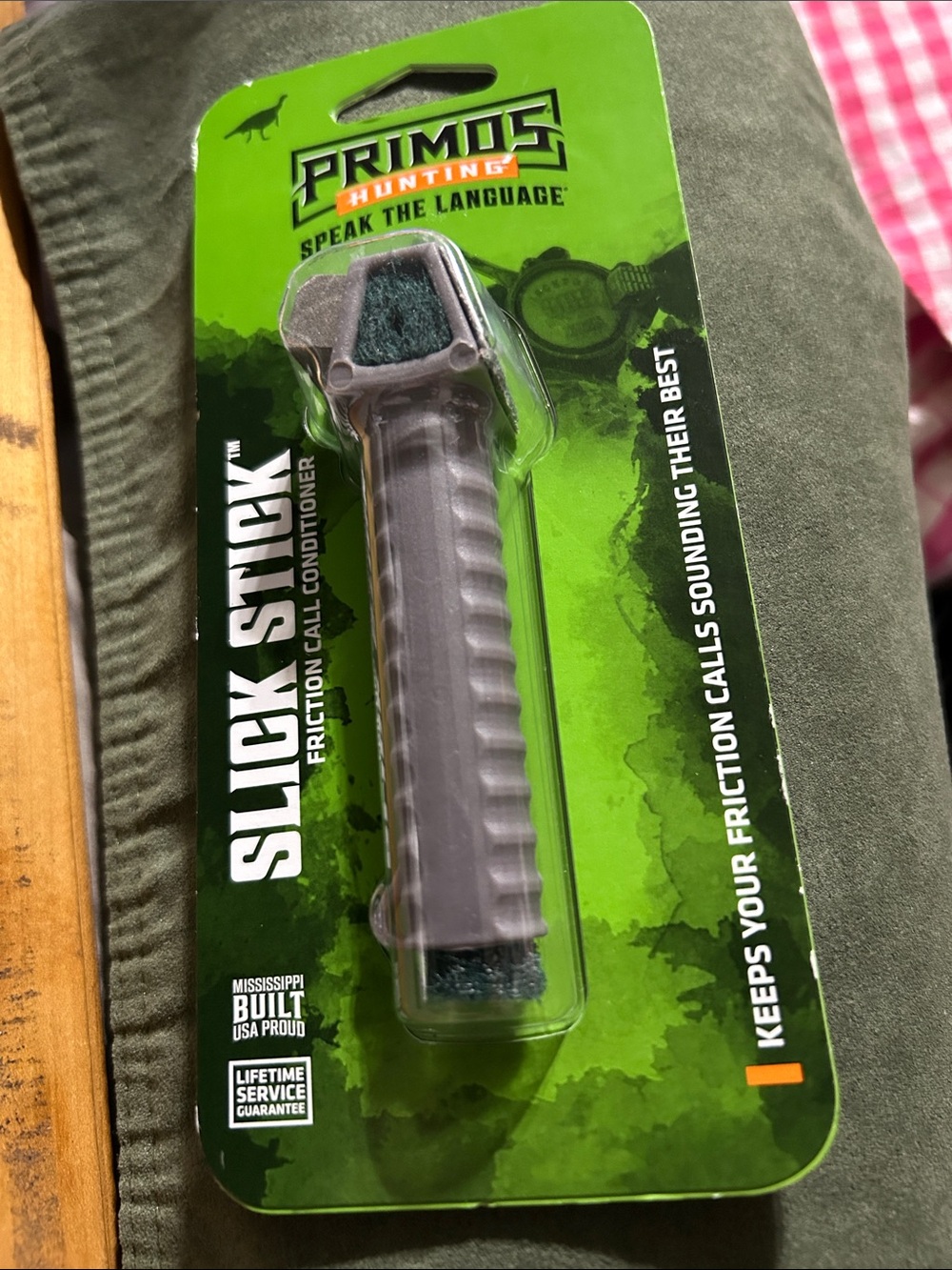 Slick Stick Friction Call Conditioner - Turkey Caller Olive/Green